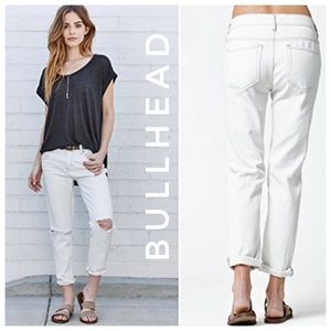 BULLHEAD Pacsun new skinny boyfriend distressed cream white